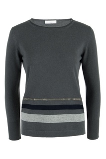 Серый шерстяной пуловер с цепочками Fabiana Filippi