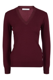 Бордовый шерстяной пуловер Fabiana Filippi