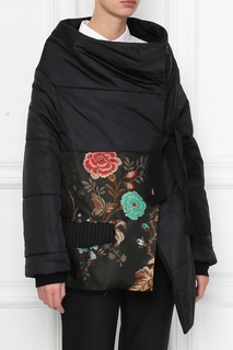Черная куртка свободного кроя с декоративной вышивкой Antonio Marras