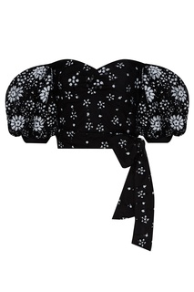 Короткий топ с вышивкой Self Portrait