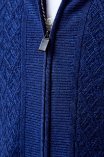 Синий кардиган с узором Canali