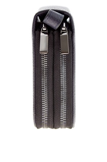 Темно-синий клатч на молнии Canali