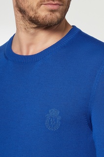 Синий шерстяной пуловер Billionaire