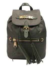 Зеленый рюкзак с логотипом Moschino