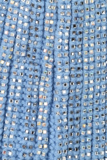 Голубая шапка-бини с кристаллами Ermanno Scervino