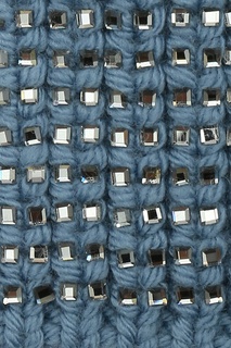 Голубая шапка-бини с кристаллами Ermanno Scervino