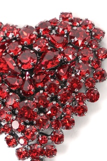 Брошь с красными кристаллами Ermanno Scervino