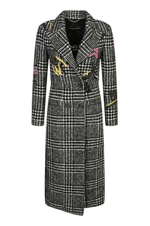 Приталенное пальто с узором и отделкой Ermanno Scervino