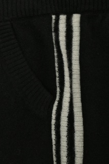 Черные кашемировые брюки с лампасами Ermanno Scervino