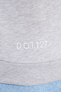 Серый хлопковый свитшот D.O.T.127