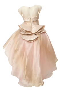 Розовое платье с асимметричной юбкой Yudashkin Kids