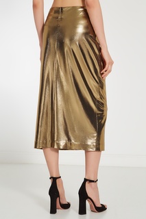 Золотистая юбка с драпировками Laroom