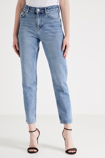 Голубые джинсы с заломами Victoria Bonya Jeans