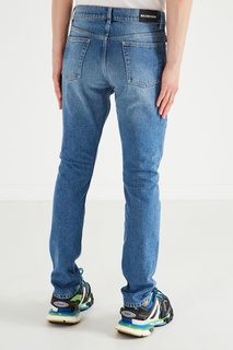 Голубые джинсы с потертостями Balenciaga Man