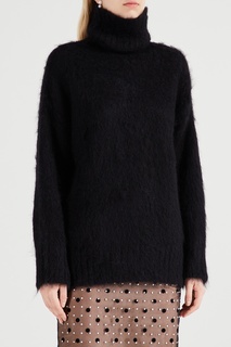 Фактурный черный свитер оверсайз No21