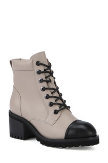 Бежевые ботинки с контрастным носом Portal