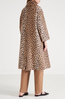 Шерстяное пальто с леопардовым принтом The Marc Jacobs