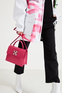 Розовая сумка из кожи Jitney 2.8 Off White