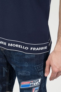 Темно-синяя футболка из вискозы Frankie Morello