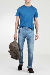 Голубые джинсы с потертостями Pantaloni Torino