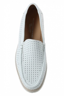 Белые лоферы из перфорированной кожи Pellettieri di Parma
