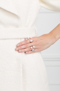 Бронзовое кольцо с жемчугом и опалом Bernard Delettrez