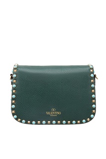 Кожаная сумка с бирюзой Valentino
