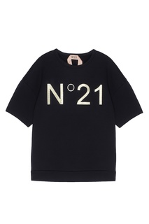 Хлопковая футболка черная No21