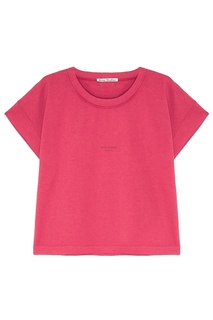 Розовая хлопковая футболка Tohnek Acne Studios