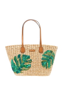 Плетеная сумка с вышивкой Malibu Michael Kors