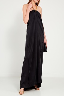 Черное платье-макси с цепочкой Mm6 Maison Margiela