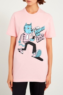 Розовая футболка с принтом Jeremyville