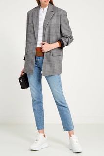 Вязаный джемпер с цветной вставкой Sandro