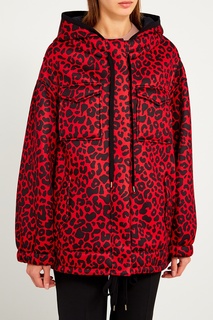 Красная куртка с леопардовым принтом No21