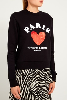 Черный свитшот с принтом Être Cécile