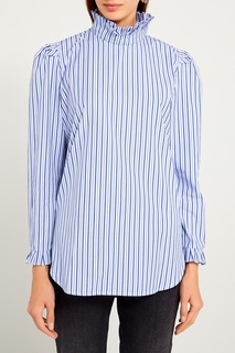 Хлопковая рубашка в полоску Sandro