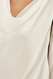 Белая блузка с контрастной отделкой Adolfo Dominguez
