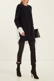 Синий джемпер с контрастными вставками Alexanderwang.T