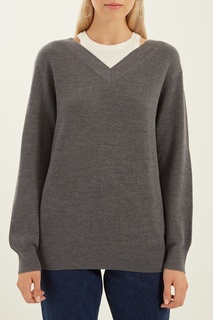 Комбинированный серый пуловер Alexanderwang.T