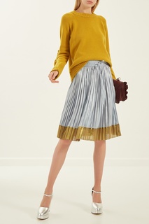 Комбинированная юбка-плиссе Red Valentino