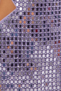 Сиреневое платье с отделкой пайетками David Koma