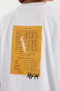 Белая футболка с принтом Msgm