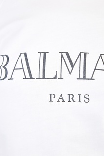 Белый свитшот с логотипом Balmain