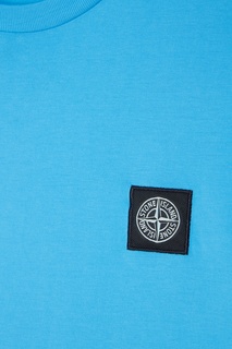 Голубая футболка Stone Island Kids