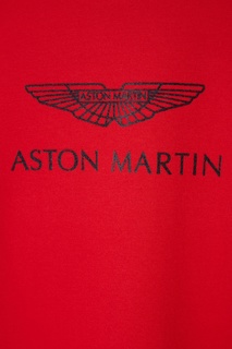 Красный лонгслив с логотипом Aston Martin Kids