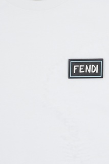Белая хлопковая футболка Fendi Kids