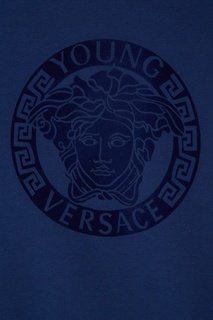 Синий свитшот с логотипом Young Versace