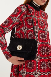 Кожаная черная сумка Red Valentino