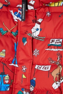 Красная куртка с принтом Dolce&Gabbana Children
