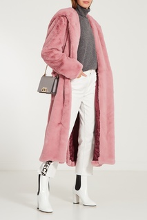 Розовое пальто из искусственного меха Stella Golden Goose